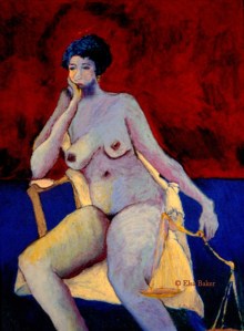 Blue Nude Justice (17 1/2x 23 1/2")